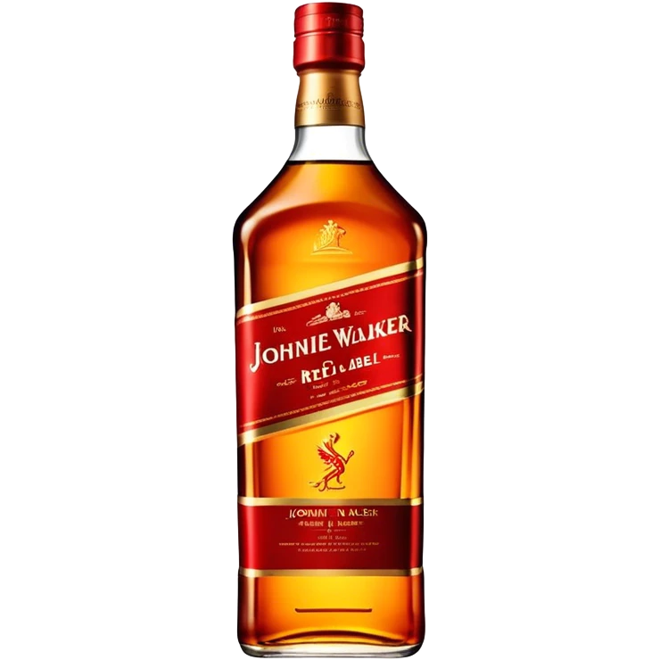 Johnnie Walker Red Label fat bottle, single bottle emoji