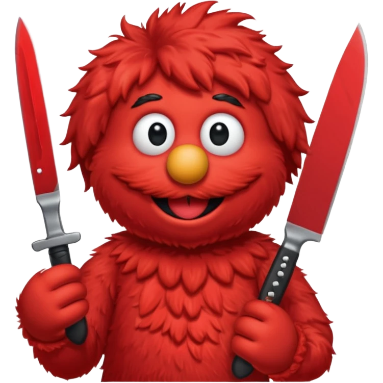 Has a  Elmo i dale un cuchillo emoji