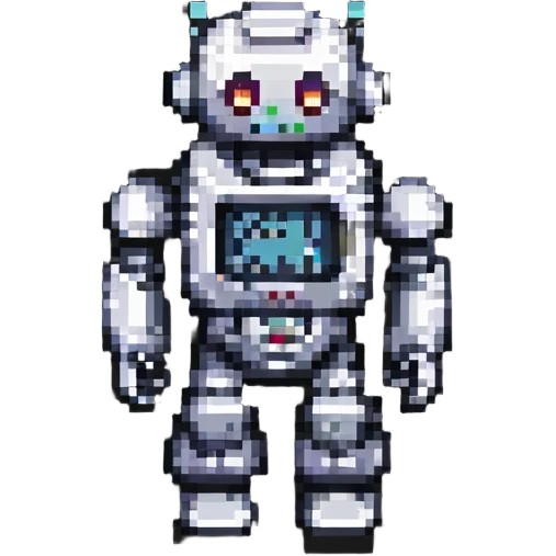pixel art robot emoji