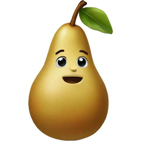 Beige pear emoji