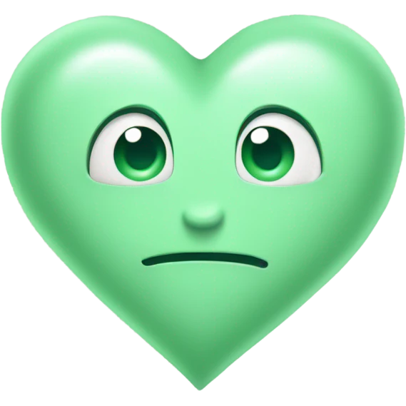 Pastel green heart emoji