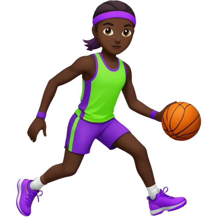 generate for me a sports icon in neon purple and green emoji