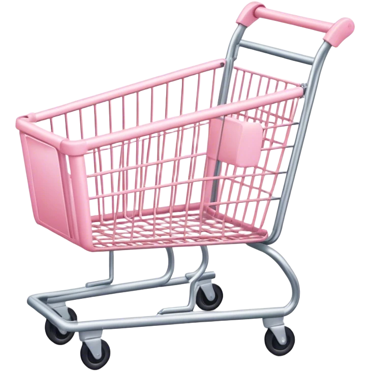 Pale pink empty shopping cart emoji