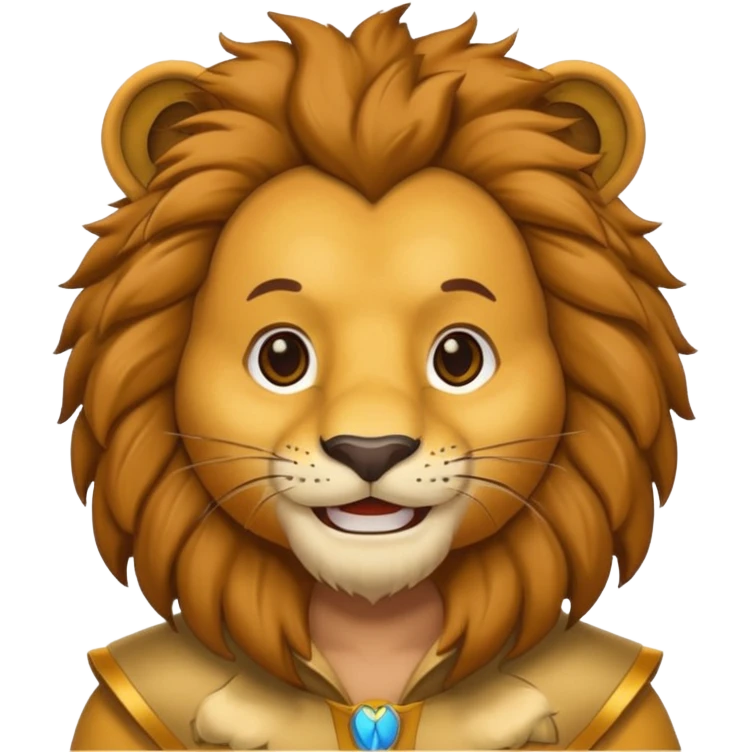 man in lion  costume  emoji