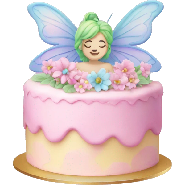 Fairy pastel cake emoji