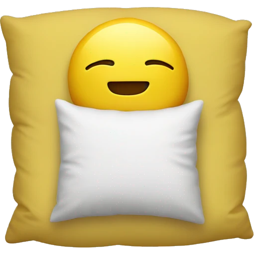 yellow emoji man with pillow head in pajamas emoji