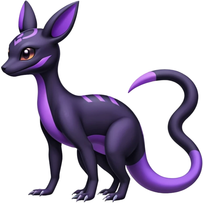 Pastel Salandit-Umbreon-Fakémon-hybrid-creature (full body)  emoji