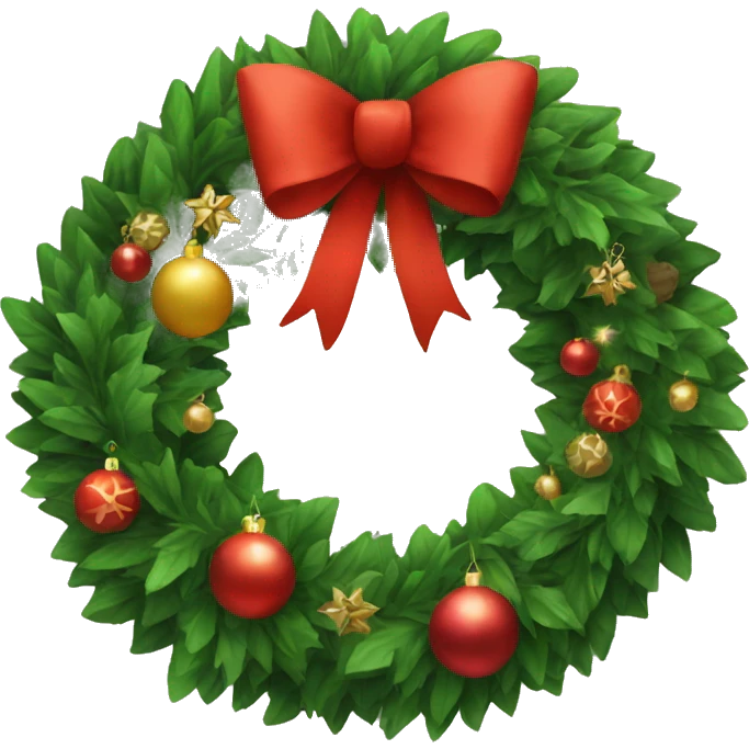 christmas wreath emoji