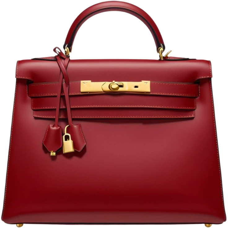 hermes kelly dark red bag emoji