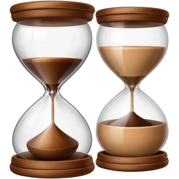 hourglass next to a coffee cup emoji
