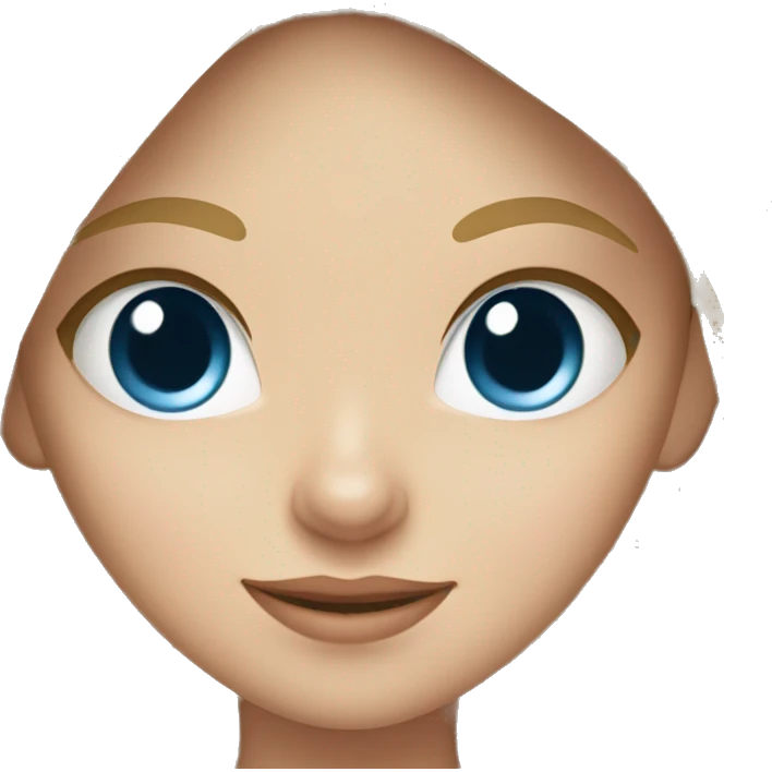 Blonde girl blue eyes holding spitz  emoji