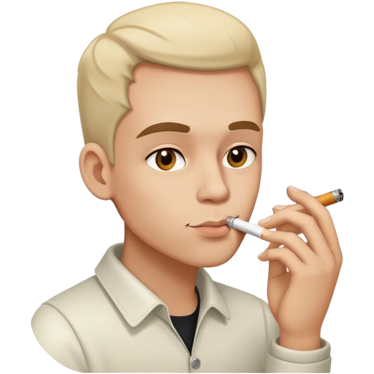 Bulterier smoking cigarette emoji