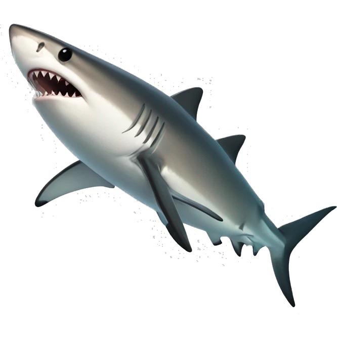Black tip shark emoji