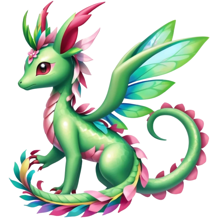 Shiny Exotic Flygon-Sylveon-Shaymin-Meganium-Hybrid-Creature emoji