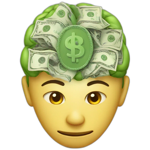 Money brain emoji