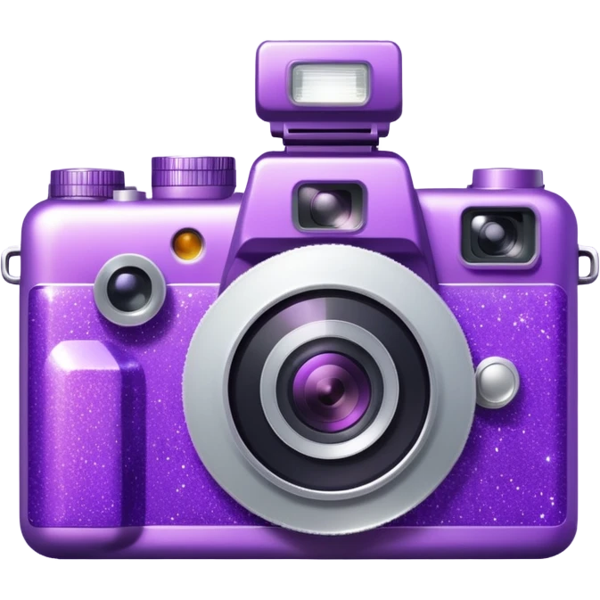 Glitter Hot Camera Purple emoji