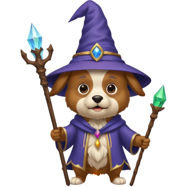 Dog wizard emoji