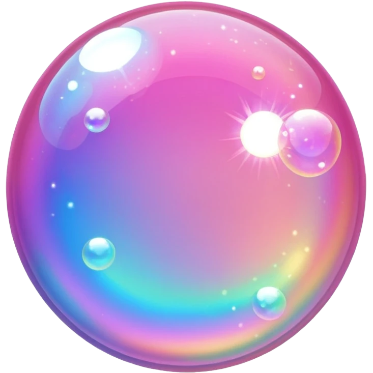 pink sparkling shiny bubble emoji