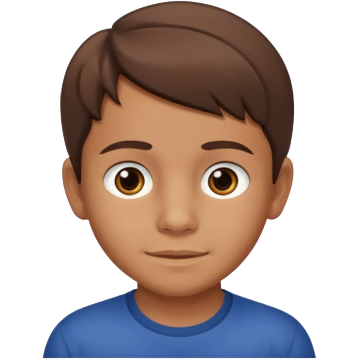 A 9 year old mexican boy with brown hair  emoji