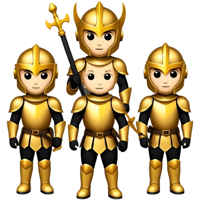 Group of golden knights in shadows emoji