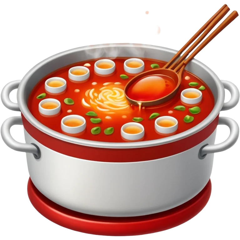 chengdu hotpot, red spicy broth, chili oil emoji