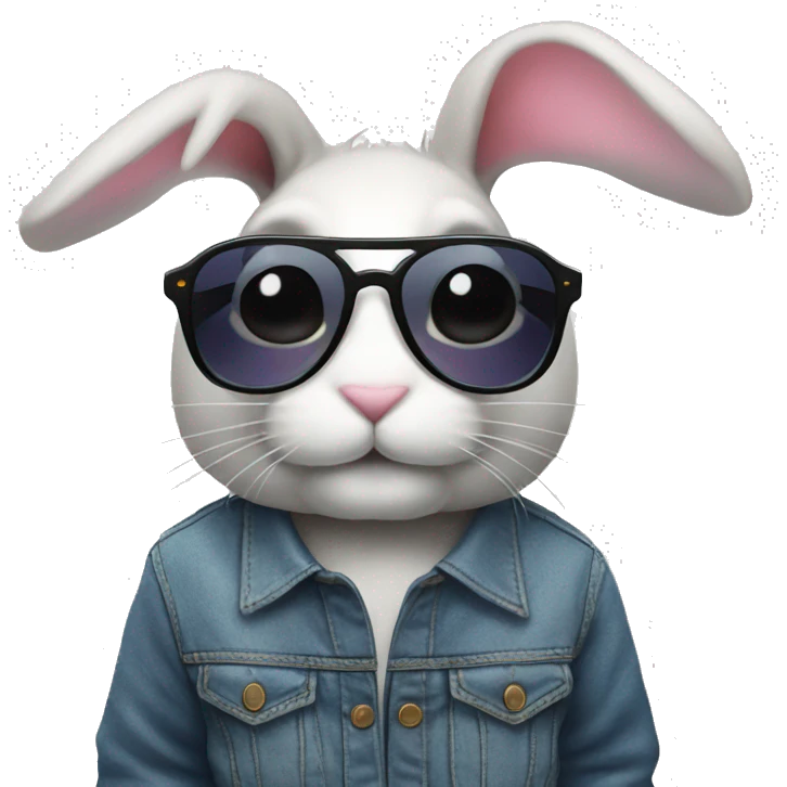 bunny with cool glasses emoji