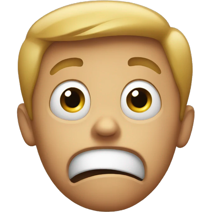 Scared yet questioning face emoji