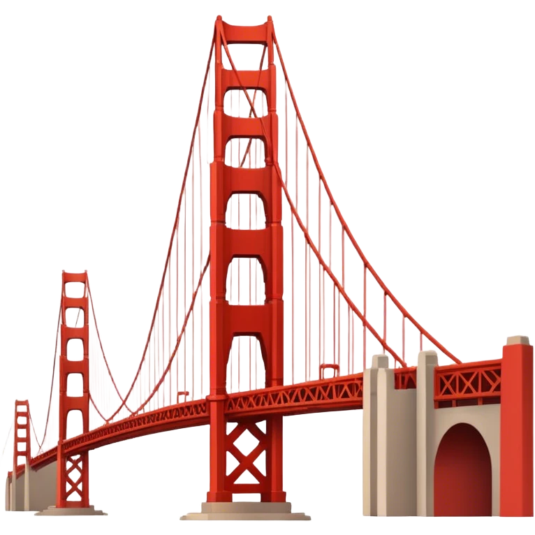 Cinematic Realistic Golden Gate Bridge Emoji emoji