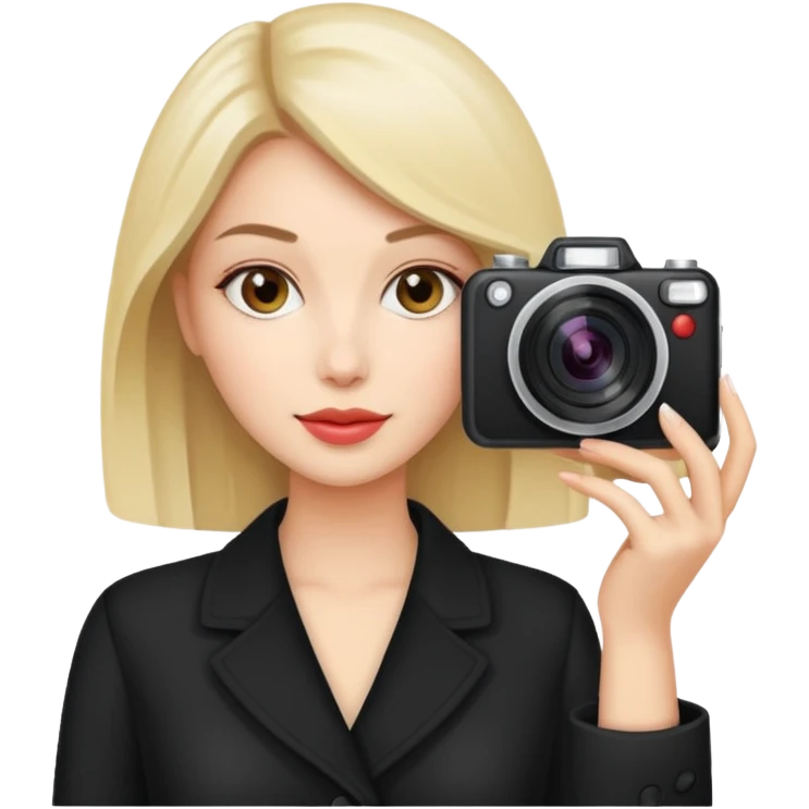 chic women with digicam emoji