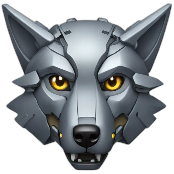 mecha wolf head emoji