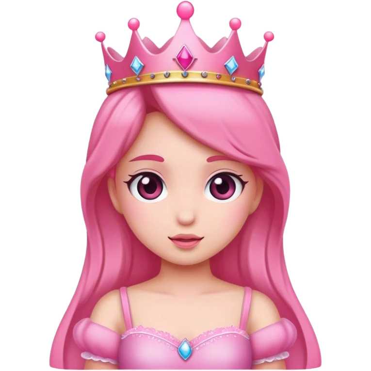 Girl pink princess  emoji