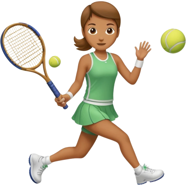 Person swinging tennis racket emoji