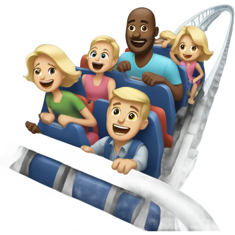 White family on a rollercoaster  emoji