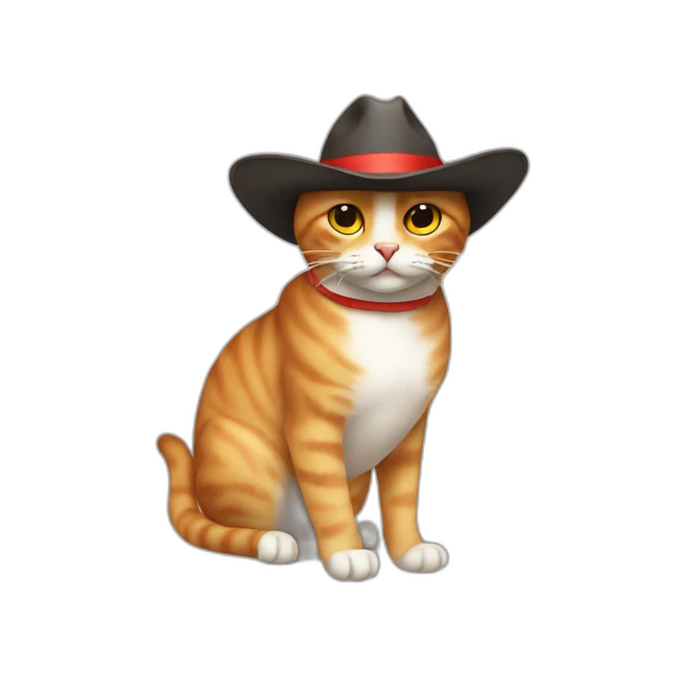 gato con sombrero rojo emoji