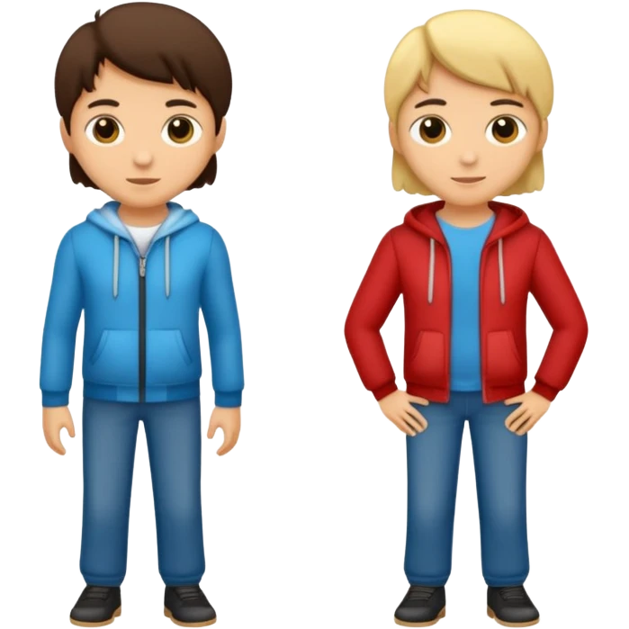 dos estudiantes cuerpo completo emoji