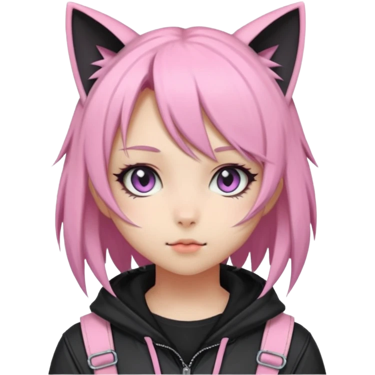 Edgy Kawaii Cute Cool Pastel Cartoon Beautiful Elegant Pretty Anime Punk Techwear Gothic Catgirl emoji