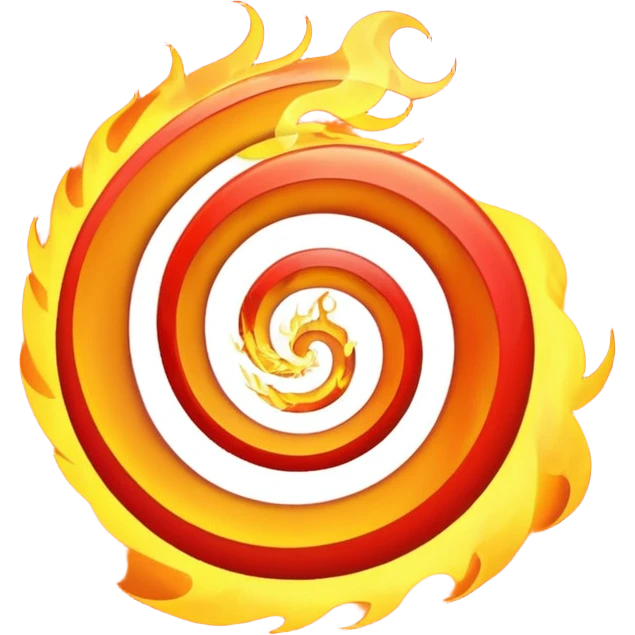 love spiral and fire emoji