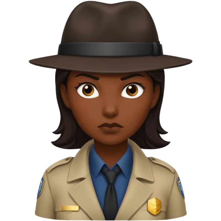 dark skin female detective emoji