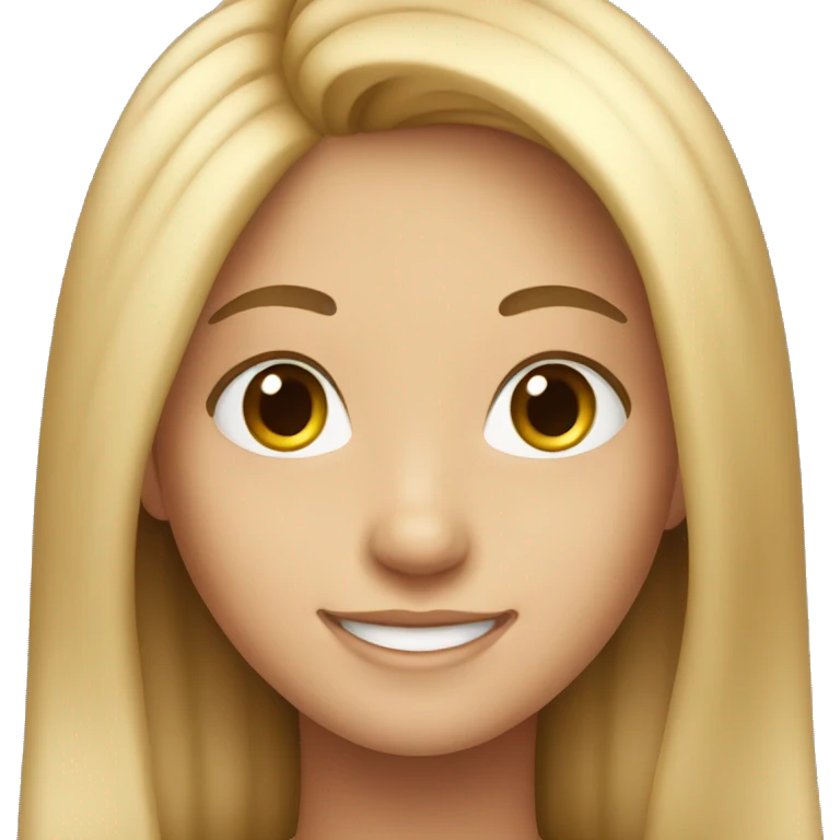 Pretty smiling girl with long hair emoji