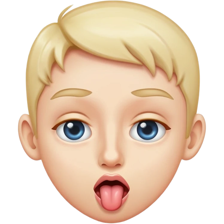 pointing at eye and sticking tongue out emoji