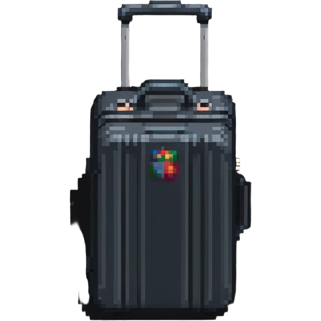A suitcase with wheels emoji