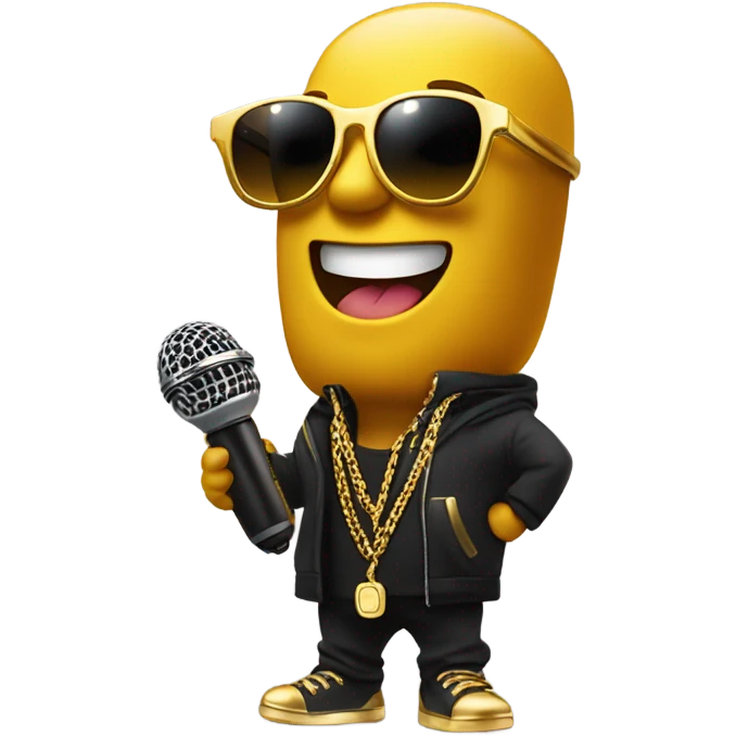 Rapping mustard emoji
