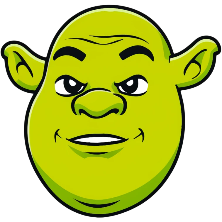 iconic Shrek face emoji