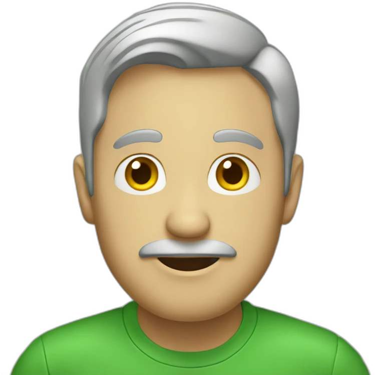 grey guy in a green 5-point-star emoji