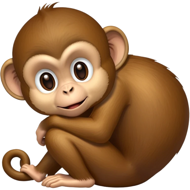 Monkey scratching its butt emoji