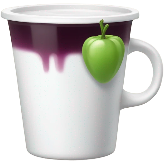 White cup with grap juice emoji