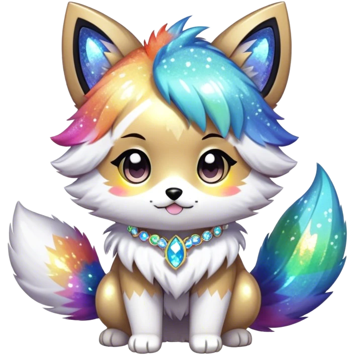  High quality detailed Cute Cool Kawaii stylish Pretty Chibi Fur-Sona Shiny Colorful Sparkly Fakemon Full Body emoji