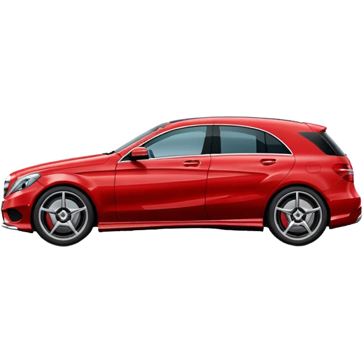 Auto rojo mercedes ben emoji