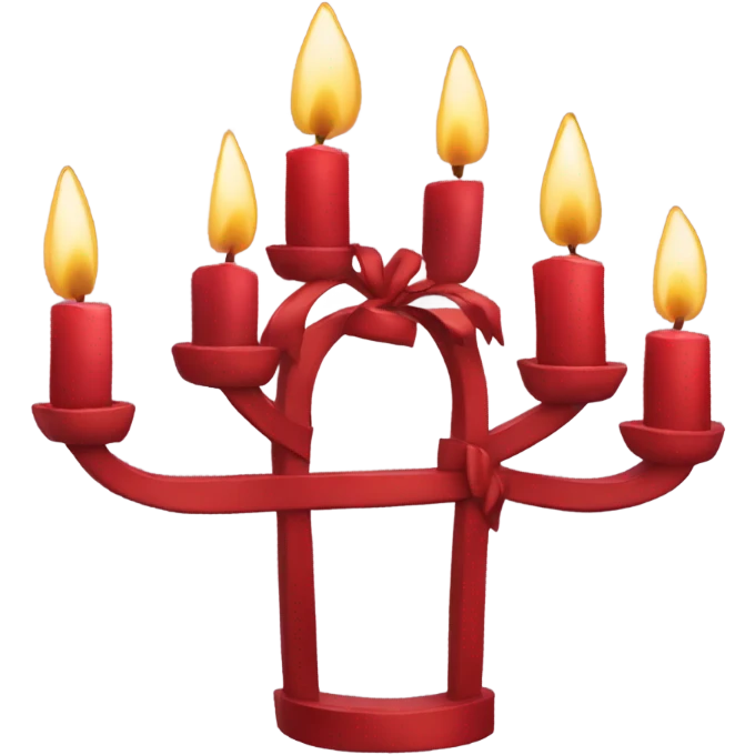Red Christmas candle arch   emoji
