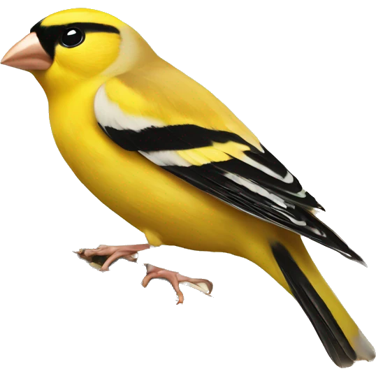 Gold finch on book emoji